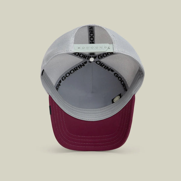 Goorin Bros. Oops Migration Trucker Cap - Light Grey/Burgundy/White