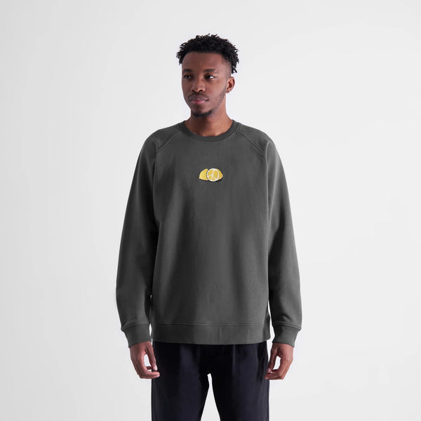 Dedicated Malmoe Lemon Peace Sweat - Charcoal