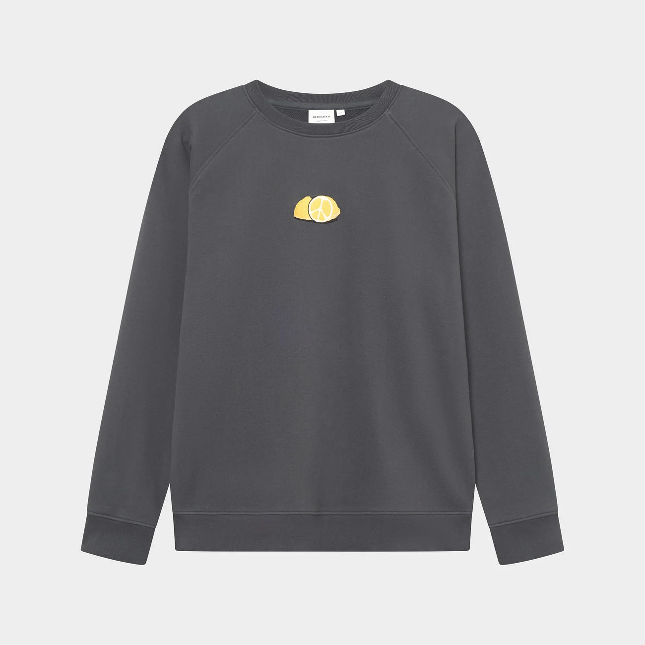 Dedicated Malmoe Lemon Peace Sweat - Charcoal