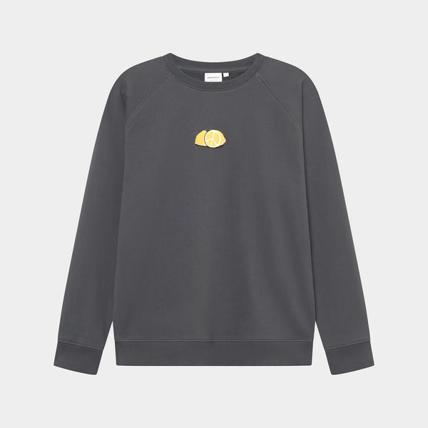 Dedicated Malmoe Lemon Peace Sweat - Charcoal