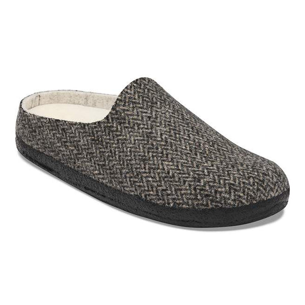 Birkenstock Mens Amsterdam Wrapped Shearling Slipper - Herringbone Grey