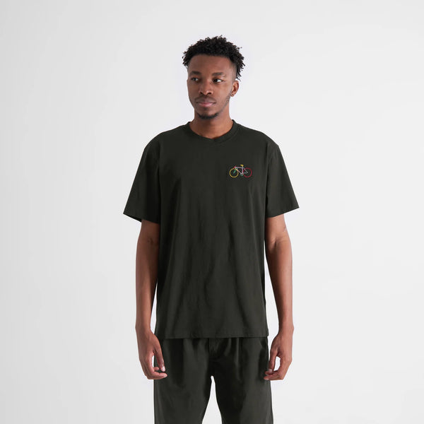 Dedicated Stockholm Small Paper Cut Bike Tee - Black