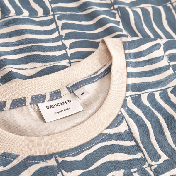 Dedicated Stockholm Wave Tiles Tee - Blue