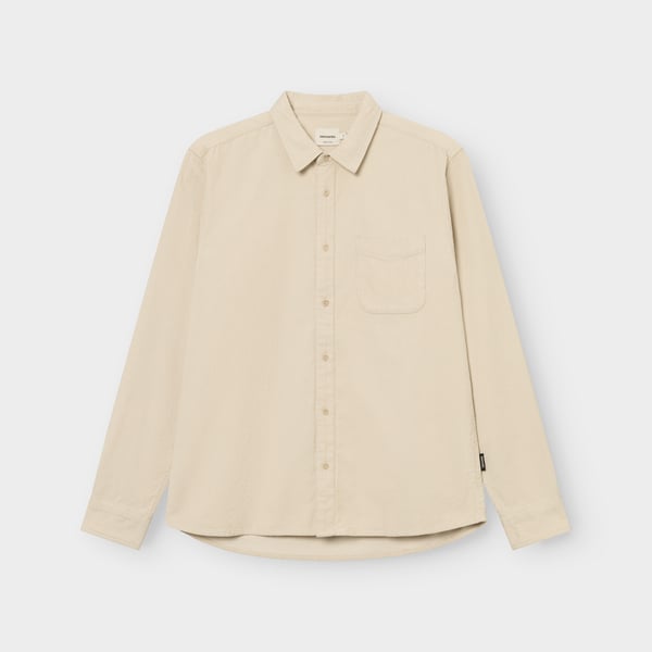 Dedicated Varberg L/S Corduroy Shirt - Oats White