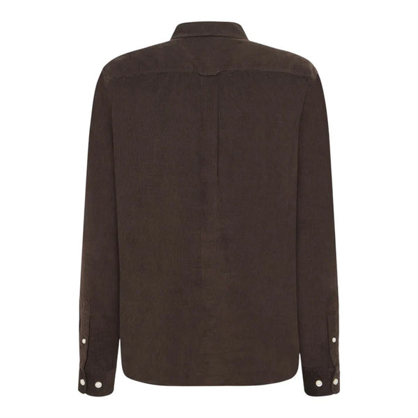 Knowledge Cotton L/S Regular Fit Cord Shirt - Chocolate Torte