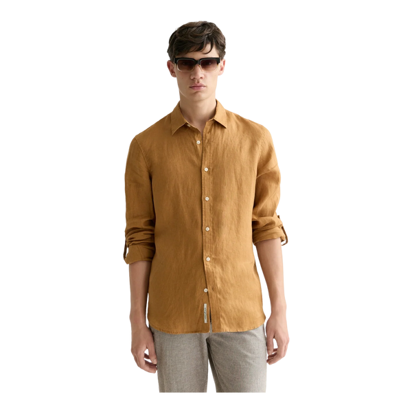 Scotch & Soda Core Linen L/S Shirt - Cathay Spice