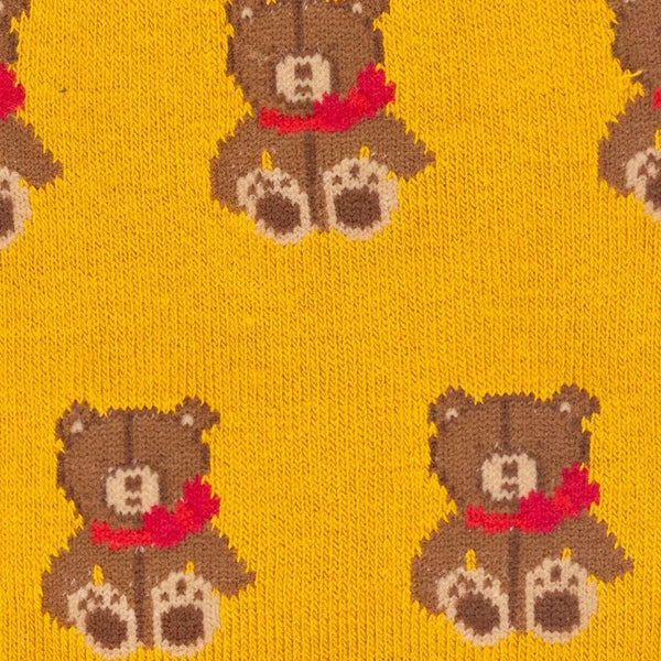 Swole Panda Teddy Bear Socks - Yellow
