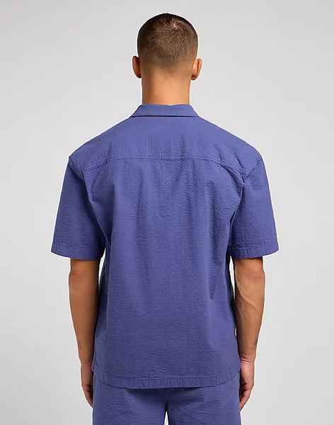 Lee S/S 2 Pocket Camp Shirt - Surf Blue