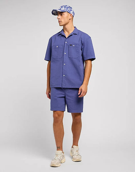 Lee S/S 2 Pocket Camp Shirt - Surf Blue