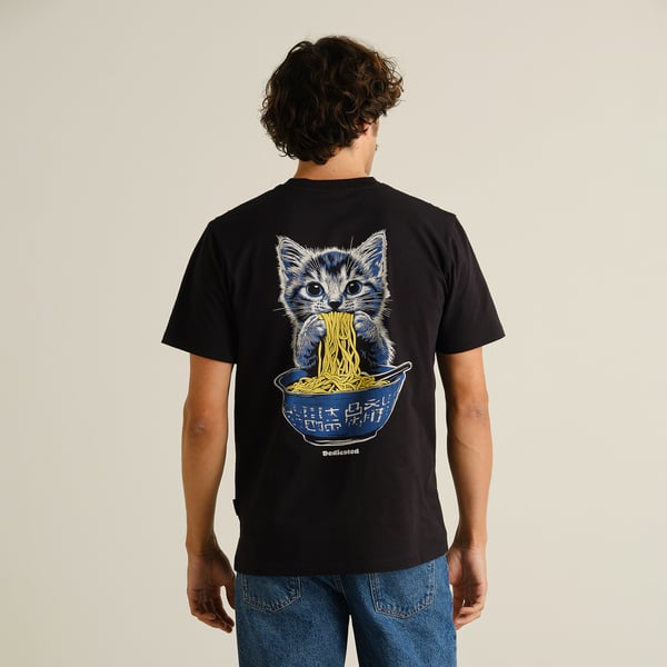 Dedicated Cat & Noodles Stockholm Tee - Black