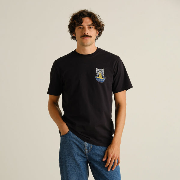 Dedicated Cat & Noodles Stockholm Tee - Black
