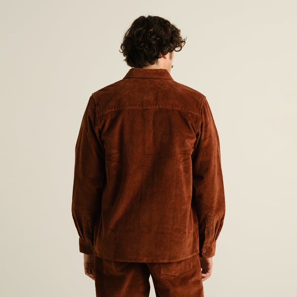 Dedicated Kil Corduroy L/S Overshirt/Shirt - Cappuccino Brown
