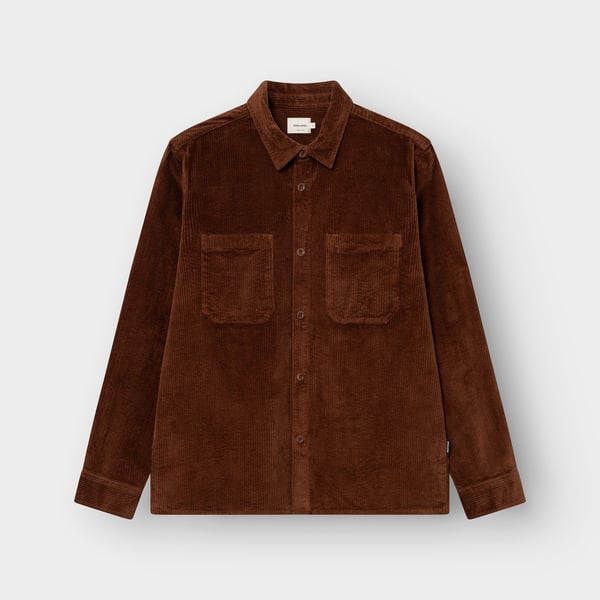 Dedicated Kil Corduroy L/S Overshirt/Shirt - Cappuccino Brown