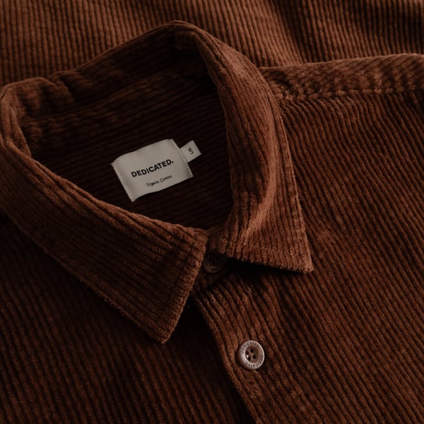 Dedicated Kil Corduroy L/S Overshirt/Shirt - Cappuccino Brown