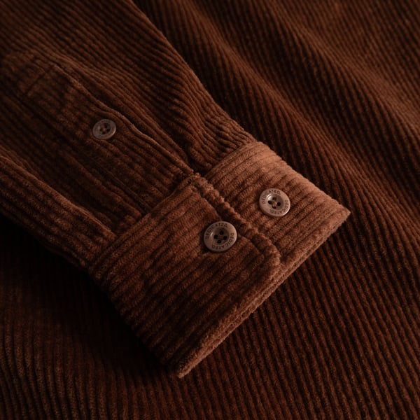 Dedicated Kil Corduroy L/S Overshirt/Shirt - Cappuccino Brown