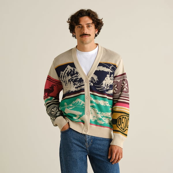 Dedicated Retro Ski Bloc Delsbo Cardigan - Multi