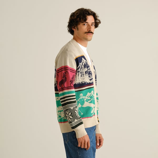 Dedicated Retro Ski Bloc Delsbo Cardigan - Multi