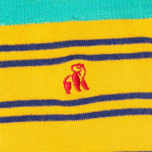 Swole Panda Striped Socks - Yellow/Black