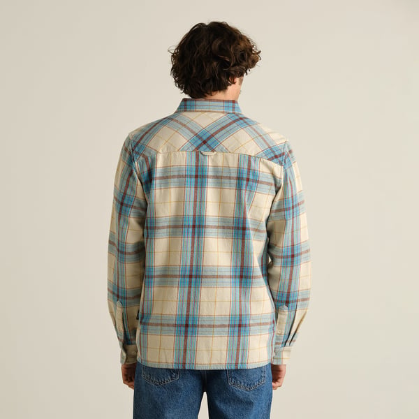Dedicated Rute Flannel L/S Tartan Check Shirt - Oats White