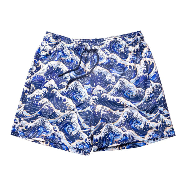 Swole Panda Hydromotion Swim Shorts - Wave Pattern