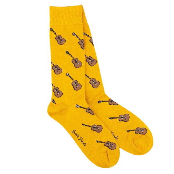 Swole Panda Guitar Socks - Yellow/Brown