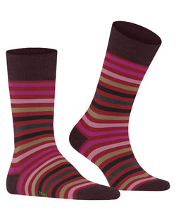 Falke Mens Tinted Stripe Socks - Ingle Red