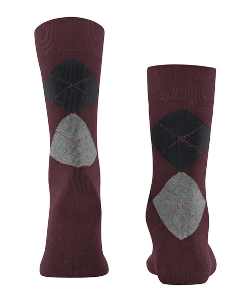 Falke Sensitive Argyle Men Socks - Burgundy