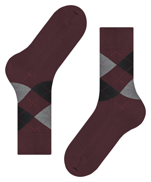 Falke Sensitive Argyle Men Socks - Burgundy