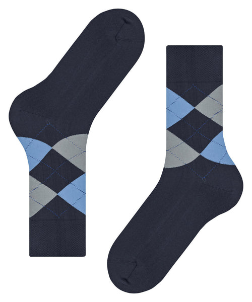 Falke Senitive Argyle Men Socks - Navy