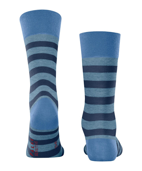 Falke Mens Sensitive Mapped Line Socks - Bonnie Blue