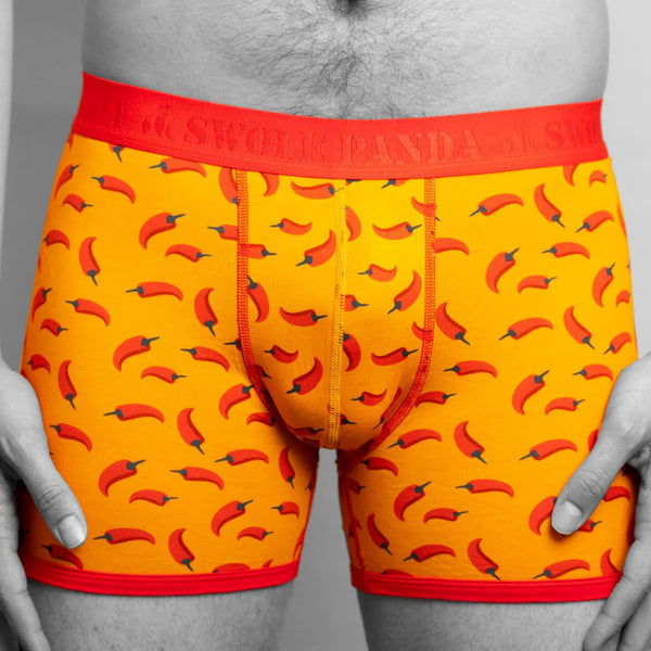 Swole Panda Chilli Print Boxers - Red Band