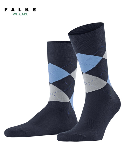 Falke Senitive Argyle Men Socks - Navy