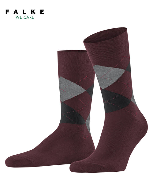 Falke Sensitive Argyle Men Socks - Burgundy