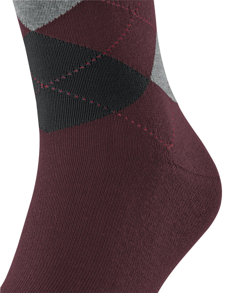 Falke Sensitive Argyle Men Socks - Burgundy