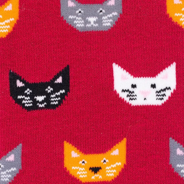Swole Panda Cat Socks - Red
