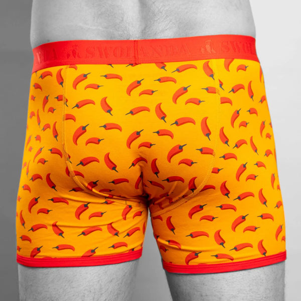 Swole Panda Chilli Print Boxers - Red Band