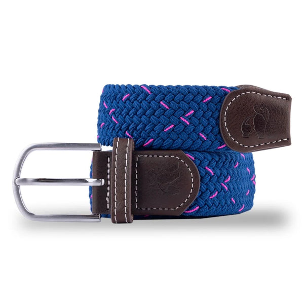 Swole Panda REPREVE®Woven Belt - Navy/Pink Dot