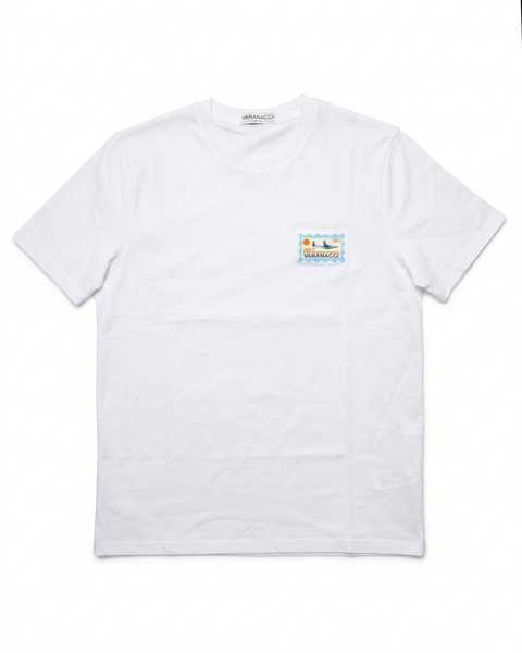 Varanacci Embroidered 1977 Stamp Organic Tee - White