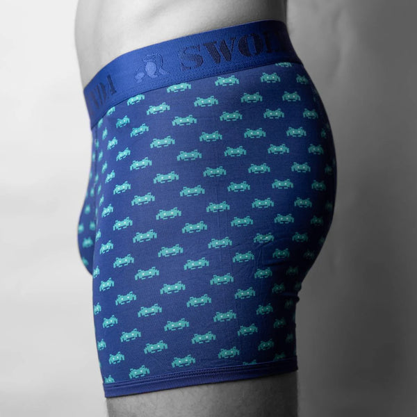Swole Panda Alien Boxers - Blue