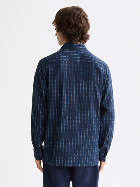 Scotch @ Soda Striped Voile Shirt - Navy/Blue