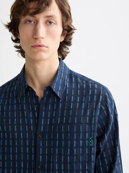 Scotch @ Soda Striped Voile Shirt - Navy/Blue