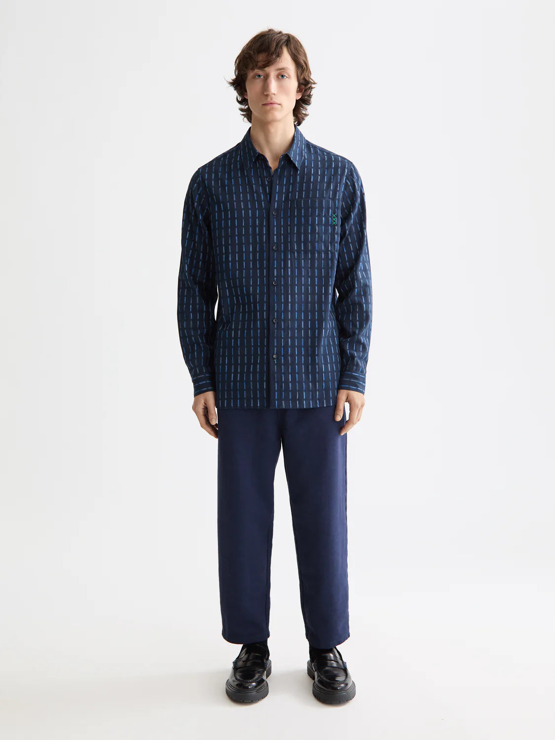 Scotch @ Soda Striped Voile Shirt - Navy/Blue