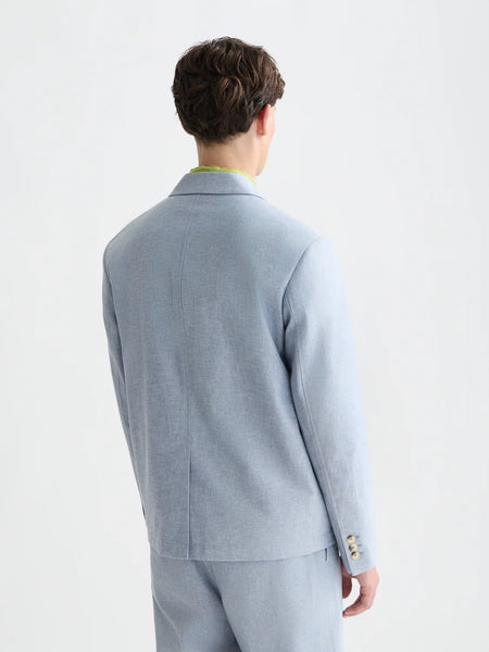 Scotch & Soda Unconstructed Relaxed Fit Linen Blazer - Infinity