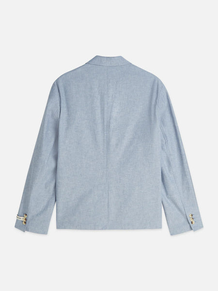 Scotch & Soda Unconstructed Relaxed Fit Linen Blazer - Infinity