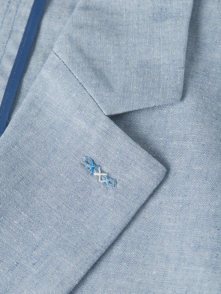 Scotch & Soda Unconstructed Relaxed Fit Linen Blazer - Infinity