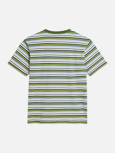 Scotch & Soda Relaxed Striped Yarn Dyed Tee - Garden Green Stripe