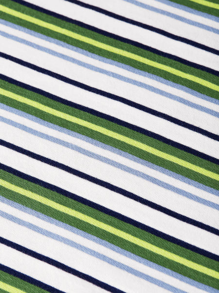 Scotch & Soda Relaxed Striped Yarn Dyed Tee - Garden Green Stripe