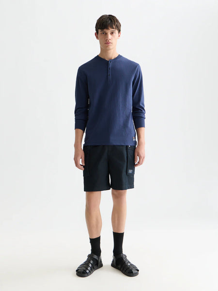 Scotch & Soda Henley L/S Tee - Pageant Blue
