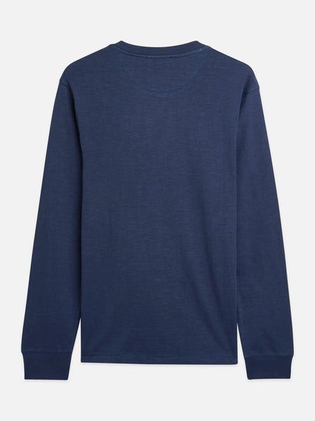 Scotch & Soda Henley L/S Tee - Pageant Blue
