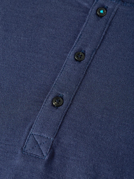Scotch & Soda Henley L/S Tee - Pageant Blue